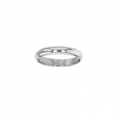 Alliance demi-jonc 3mm, argent 925/1000 platiné