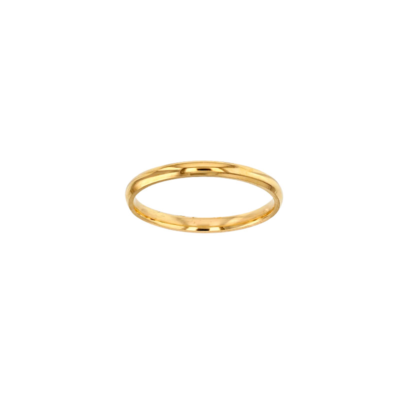 Alliance demi-jonc 2mm, Or 750/1000
