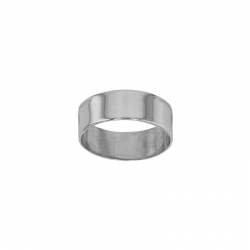 Alliance large 6mm, argent 925/1000 rhodié