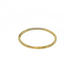 Alliance Or 375/1000 sertie de petites oxydes de zirconium