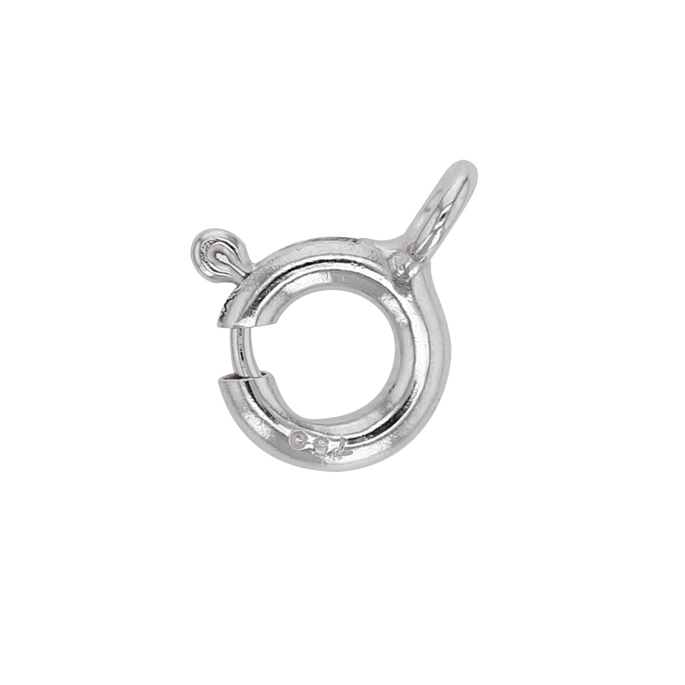 Anneau ressort standard 7 mm anneau ouvert en Or gris 750/1000 rhodié