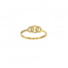Bague 3 anneaux entrelacés en Or 375/1000