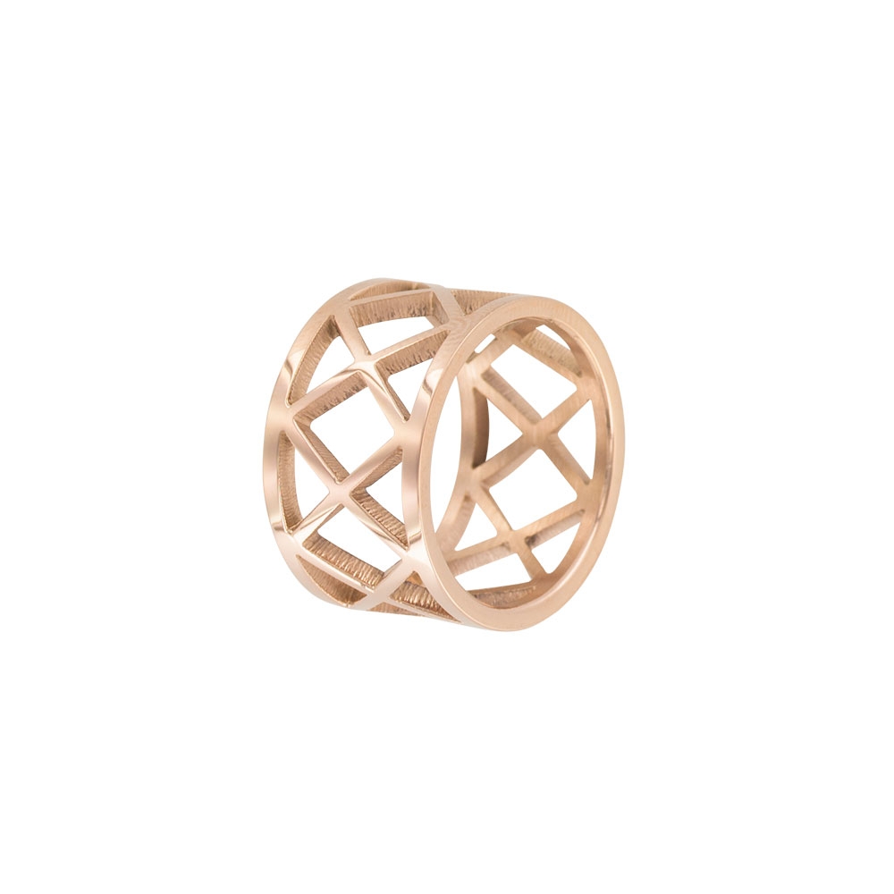 Bague acier ajourée