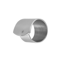 Bague acier effet enroulé