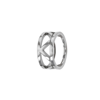 Bague acier en forme de V