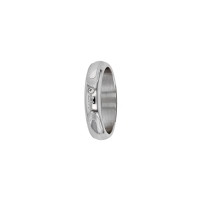 Bague acier Love avec oxydes de zirconium