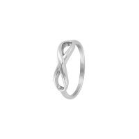 Bague acier symbole infini