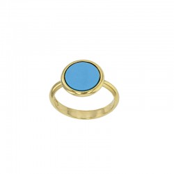 Bague argent 925/1000 rhodié avec agate noire ronde