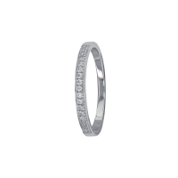 Bague argent rhodié 925/1000 avec oxydes de zirconium