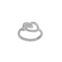 Bague argent rhodié 925/1000 motif torsadé