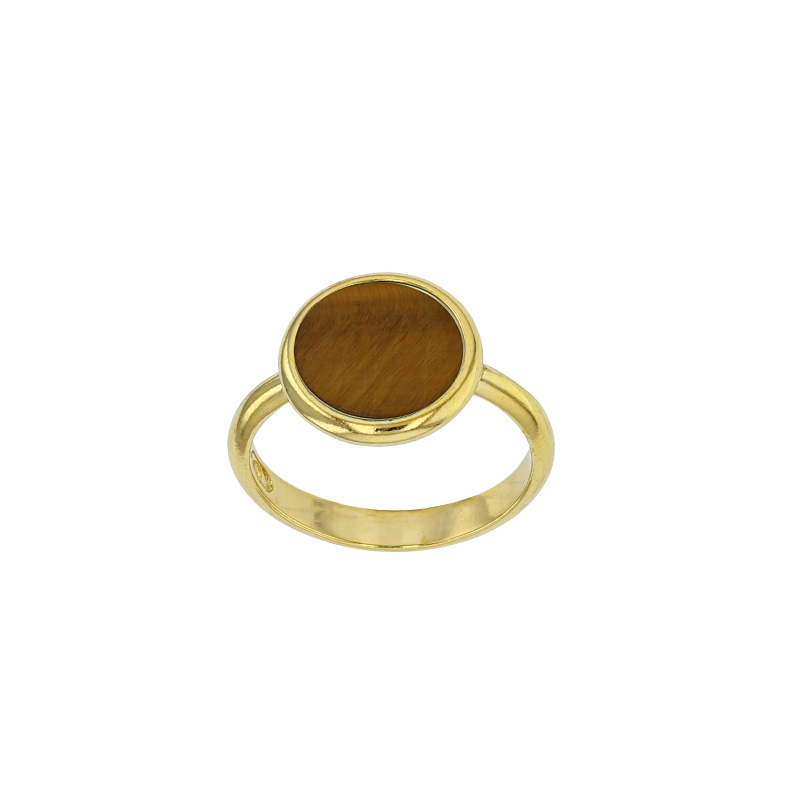 Bague argent 925/1000 rhodié avec agate noire ronde