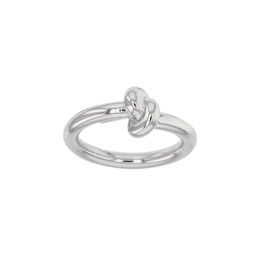 Bague argent rhodié 925/1000 - noeud collection URBAN