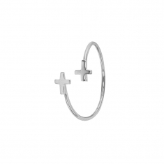 Bague avec 2 petites croix en argent 925/1000