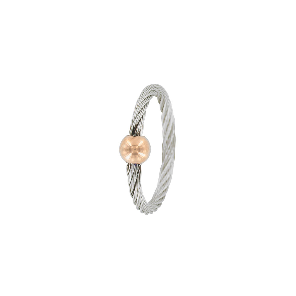Bague câble et boule acier