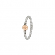 Bague câble et boule acier