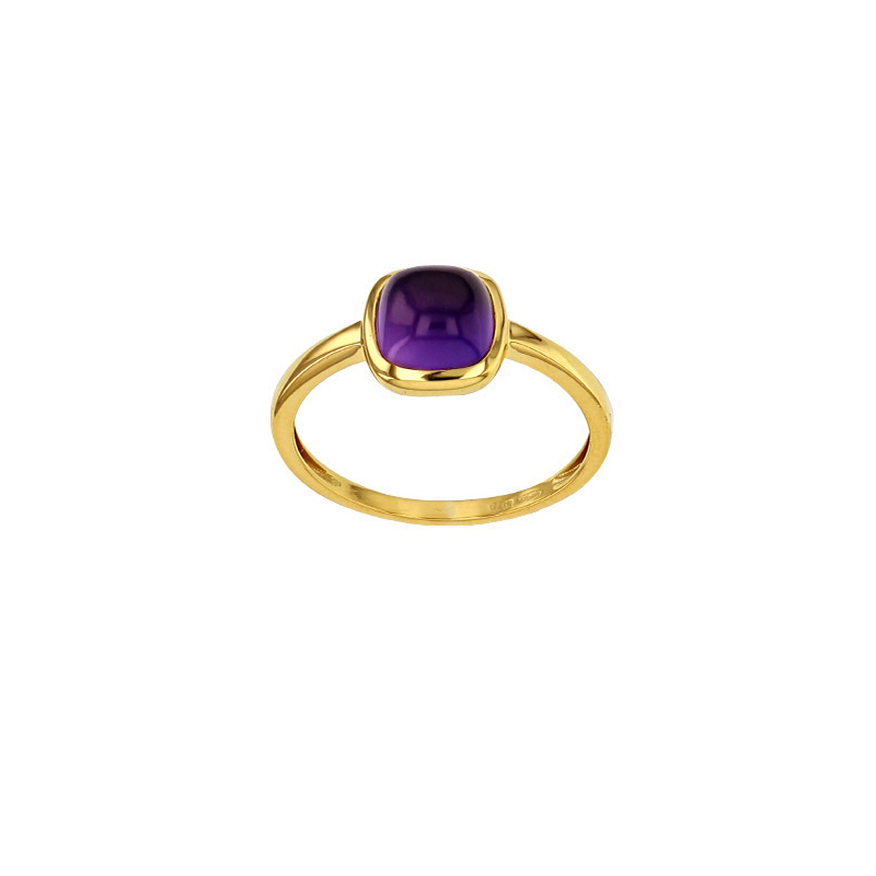 Bague cabochon Améthyste Or 375/1000