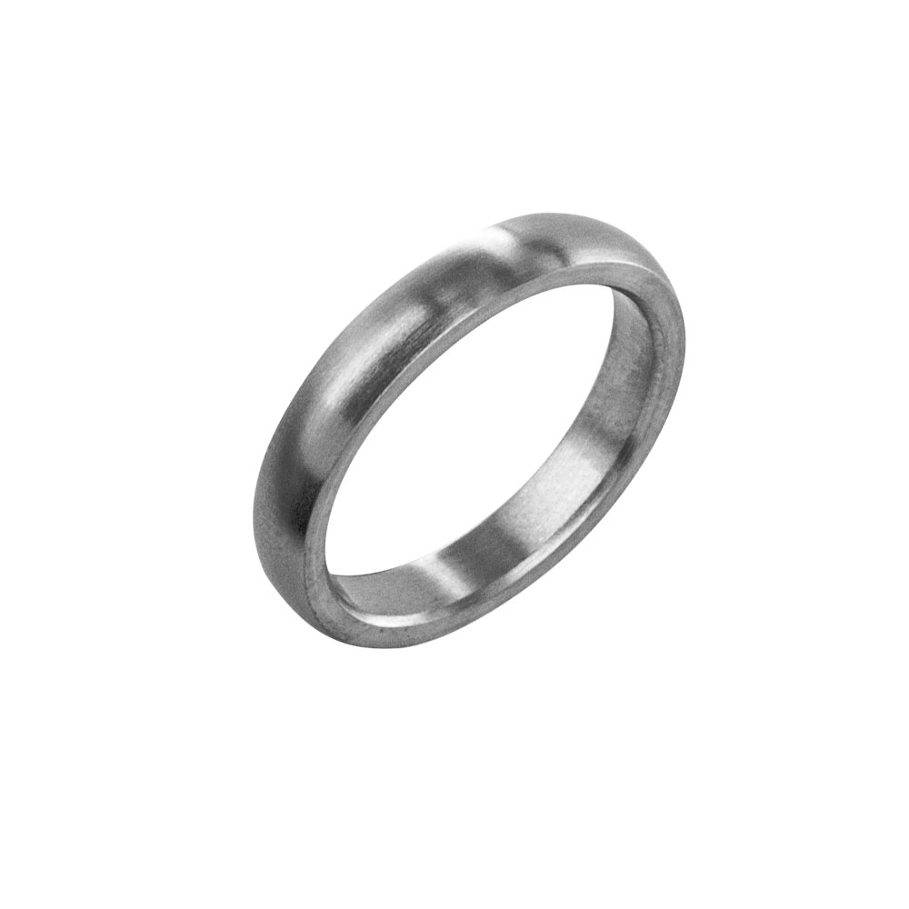 Bague en acier mat