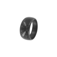 Bague en acier noir