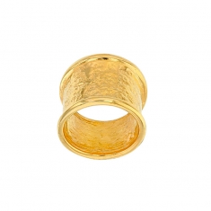 Bague en Argent 925/1000 doré martelée
