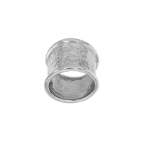 Bague en argent 925/1000 rhodié effet martelé