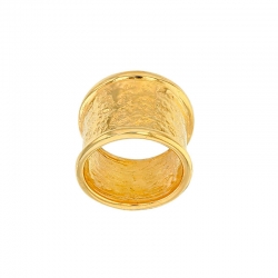 Bague en argent 925/1000 rhodié effet martelé