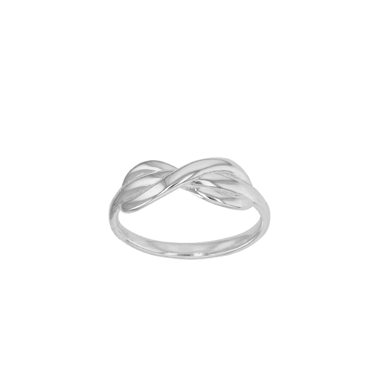 Bague en argent platiné 925/1000 motif infini