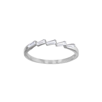 Bague en Argent rhodié 925/1000 avec oxydes de zirconium - collection URBAN