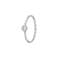 Bague en Argent rhodié 925/1000 et oxyde de zirconium