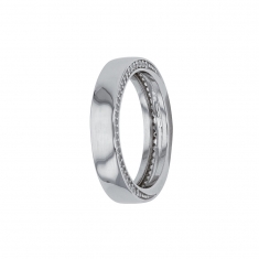 Bague en Argent rhodié 925/1000 et oxydes de zirconium