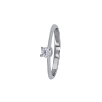 Bague en argent rhodié 925/1000 et oxydes de zirconium