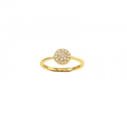 Bague en Plaqué Or avec oxydes de zirconium