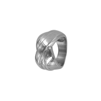 Bague entrelacée en acier