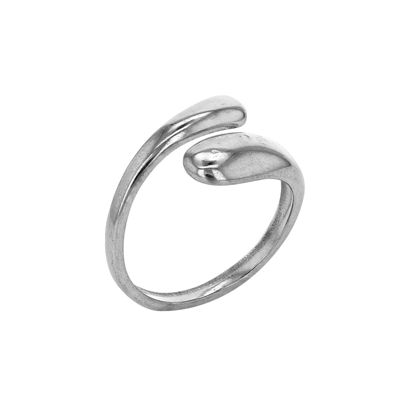Bague forme goutte en acier inoxydable