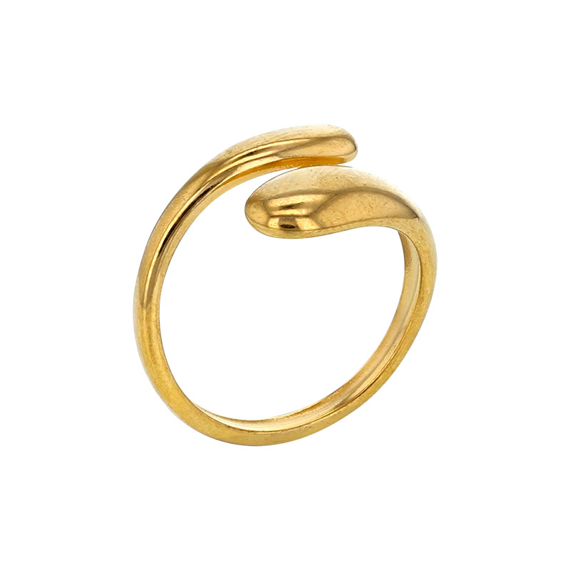 Bague forme goutte en acier inoxydable
