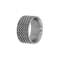 Bague homme acier motif reptile