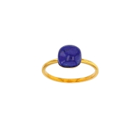 Bague Lapis-lazuli bombé, Or 750/1000