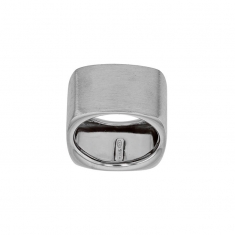 Bague lisse et large en argent 925/1000 rhodié collection URBAN