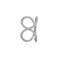 Bague microserti en argent 925/1000 et avec oxydes de zirconium