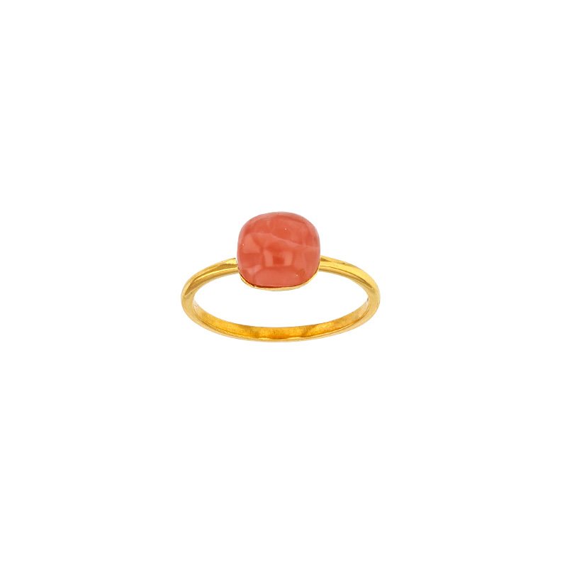 Bague Onyx bombé, Or 750/1000