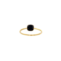 Bague Onyx bombé, Or 750/1000