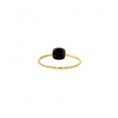 Bague Onyx bombé, Or 750/1000