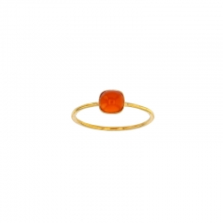 Bague Onyx bombé, Or 750/1000