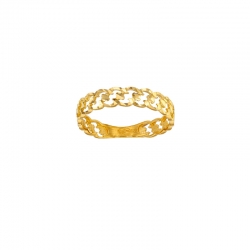Bague Or 375/1000 style 'mailles'