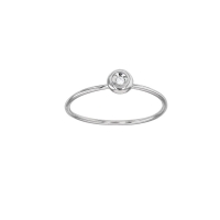 Bague Or blanc 750/1000 avec diamant 0.025ct