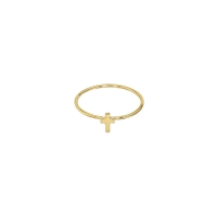 Bague petite croix, Plaqué or