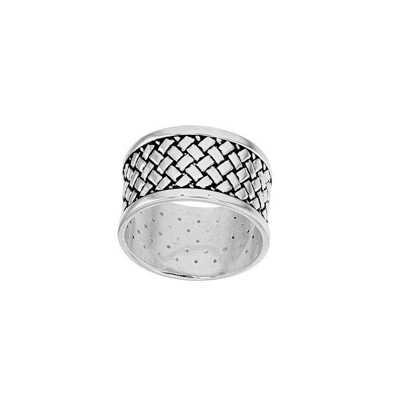 Bague pour homme largeur 12mm en argent 925/1000