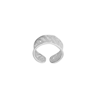 Bague réglable en argent 925/1000 - effet dentelle en filigrane