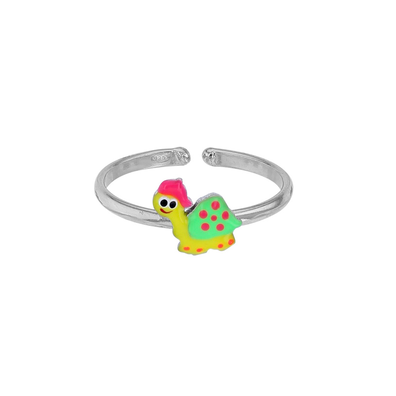 Bague sales tortue argent