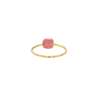 Bague Rhodochrosite bombée, Or 750/1000