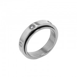 Bague rotative ornée d'oxydes en acier